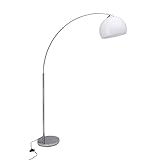 BRILLIANT Lampe Vessa Bogenstandleuchte 1, 7m chrom/weiß