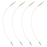 SAFIGLE 4 Stück Keramischer Gasherd Zündelektrode mit Einstellbarer Höhe Hitzebeständigem...