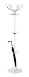 HAKU Möbel Garderobenständer chrom, weiß, Marmor, Metall - Maße: H 176 cm x Ø 38 cm, Style:...