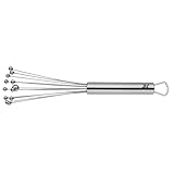 WMF Profi Plus Rührblitz 21 cm, Mini Schneebesen Edelstahl -Kugeln, Cromargan Edelstahl...