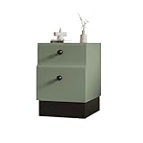CYairong-22 Kleiner Nachttisch aus grünem Holz mit schmaler Seite und Clipnaht, minimalistisches...