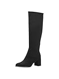 MARCO TOZZI Damen Hohe Stiefel mit Absatz Spitz Elegant, Schwarz (Black), 37 EU