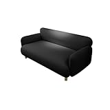 Dexinhdh Mid-Century Modern Loveseat Sofa Couch, Ledercouch Mit Beinen Aus Massivholz, Starke...