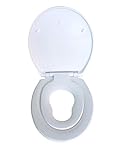 ADOB Kinder Familien WC Sitz mit extra Sitzring für die Kleinen, aus Duroplast, Absenkautomatik,...