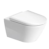 Duravit D-Neo WC-Set wandhängend mit Beschichtung und WC-Sitz + Schallschutz ohne WC mit...