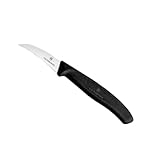 Victorinox - Tourniermesser Swiss Classic Schwarz – 6 cm gebogen – ohne Wellenschliff –...