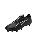 PUMA Unisex Ultra 5 Play FG/AG Soccer Shoe, Black White, 44 EU