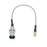 BBWSAXUOR MCX-Stecker rechter Winkel auf BNC-Buchse, Pigtail-Jumper, Koaxialkabel, R/F, RG316, 75 cm