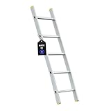 PROREGAL Sprossen-Anlegeleiter Atlas | ohne Traverse | 5 Sprossen | Arbeitshöhe 2,44m | Traglast...