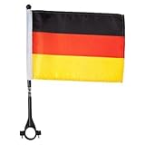Autofahne fürs Fahrrad - Deutschland Fanartikel für Fußball Fans - Ideal für Europameisterschaft...
