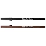Angoily 2 Stück Essbare Fondant und Keksfarbstifte Lebensmittelechte Pigmentmarker Breite Spitze...