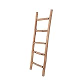 UNUS Dekoleiter Holzleiter Deko Leiter Wand Dekoration Handtuchhalter 120cm 5 Stufen Old Look
