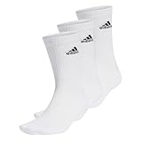 adidas Unisex Cushioned Crew Socken, 3 Paar White/Black 43-45