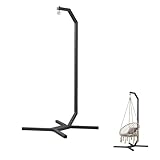 QLS Hängesessel Gestell aus Stahl mit Haken 203 cm Stabil bis 100 kg Outdoor Schwarz