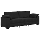 vidaXL 3-Sitzer-Sofa Schwarz 178 cm Samt, 3-Sitzer-Sofa Samt, Couch