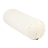 Bodhi Yoga Mini Bolster ECO | Ø 14 cm | 100% Bio-Baumwolle | Nackenrolle mit Buchweizenschalen |...