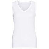 Odlo Damen Active F-dry Light Eco_141171 Funktionsunterwäsche Tanktop, Weiß, M EU