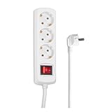 Hama Steckdosenleiste 3-Fach (Mehrfachsteckdose mit Save Energy-Schalter zum Stromsparen,...