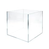 VIALIA Würfel Aquarium aus Weißglas 40x40x40 cm, 64 Liter, Glasbecken für Fische und...