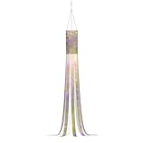 OPSREY Lavendel Garten Druck Halloween Windsack Flagge Mit Led Lichter Halloween Outdoor Hängen...