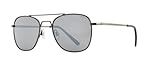 Esprit - Pilotenbrille für Herren, grauer Rahmen mit schwarzen Spitzen, schwarze verspiegelte...