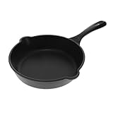 VICTORIA Bratpfanne Gusseisenpfanne Eingebrannte, Induction 20cm Geeignet für Feuer, Grill,...