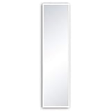INSPIRE - Rechteckiger Spiegel Milo mit Holzrahmen - B.32 x H.122 cm - Weißes Holz - Wandspiegel -...