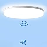 LED Deckenleuchte mit Bewegungsmelder 18W 1800LM, IP54 Wasserfest Deckenlampe mit Bewegungsmelder,...