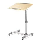 Verstellbarer rollbarer Nachttisch mit feststellbaren Rädern – tragbarer Laptop-Schreibtisch für...