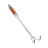Fenteer Fleischhaken aus Edelstahl 304, BBQ-Flipperhaken, tragbarer Handwender für Fleisch,...