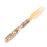 MUELODSIC Muschelförmige Dessertgabel Hitzebeständig mit Kreativem Griff 14cm Glatte Oberfläche...