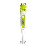 Reer 9808 Digitales Fieber-Thermometer fürs Baby, flexible Spitze, mit süßem Frosch-Motiv,...