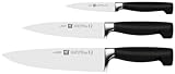 ZWILLING Vier Sterne Messer-Set, 3-teilig (Spick/Garniermesser 10 cm, Fleischmesser 16 cm,...