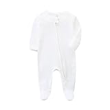 KIDDLETOWN Schlafanzug für Neugeborene, Strampler mit Doppelreißverschluss, Langarm Pyjama,...