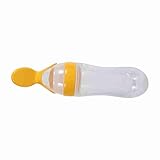 KIMISS Silikon-Müsliflasche für Babys mit Löffel, 90 Ml, BPA-frei, Sicherer, Lebensmittelechter...