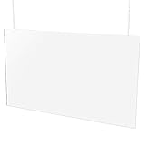 EH Design Hygieneschutzwand zum Aufhängen aus Acryl, 60 x 100 cm, 3 mm stark, 80% transparente...