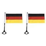 Deutschland Flagge 2er Autofahnen Autoflagge Deutschland Auto Autofahne Fahne Flagge Fahrradflagge,...