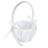 ETUCYNG 20x13 Cm Streukörbchen Hochzeit Weiß Blumenmädchen Korb Blumenkorb Hochzeit Körbe Blumen...