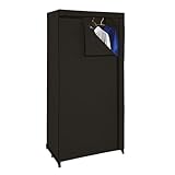 Spetebo Stoffschrank 160 cm inkl. Kleiderstange - Farbe wählbar - Kleiderschrank Faltschrank...