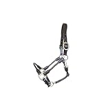 German Riding Stilvolles Lederhalfter „Tessa“ – elegant geflochten, komfortabel gepolstert,...