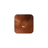 RMMD Gold Kette mit Buchstaben - Kette Damen Gold Herzkette mit Buchstaben Goldkette M Initialen...