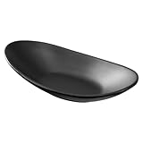 MumdoYAL Schwarze Schmucktablett Schlüsselschale ，21x11cm，Kosmetiktablett Oval Schale Tablett...