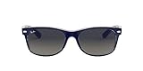 Ray-Ban Unisex New Wayfarer Sonnenbrille, Top Matte Blue On Transparent, 52 mm EU