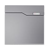 Metzler Briefkasten Grau mit Zeitungsfach und austauschbarem Namensschild - Wandbriefkasten...