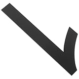 Zerodeko Hausnummer 1 aus Edelstahl Selbstklebendes Metall Türschild in Schwarz Wetterfestes...