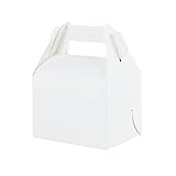 5 Stück Kraftpapier-Süßigkeitsbox mit Griff, braun, weiß, Geschenkverpackung, Boxen, Hochzeit,...