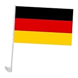 Kleine deutsche Flagge, Autofensterflaggen | Deutschland Autoflagge 1x1,5ft,Lebendige Farben für...