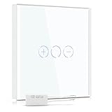BSEED Dimmer Schalter Led Dimmer Touch Lichtschalter 1-fach 1 weg Glas Touch Schalter Weiß...
