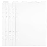 Artibetter Registerblätter A5 aus Langlebigem PVC 5 Stück Transparente Trennstreifen mit 6...