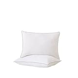ZIHDKE 2PCS Daunenkissen Gans und Federkissen Home Hotel Bett Halswirbel Unterstützung Schlaf FüR...